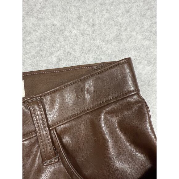 Abercrombie & Fitch Womens Size 0/25 Curve Love 90's Straight Faux Leather Pants - Picture 10 of 14